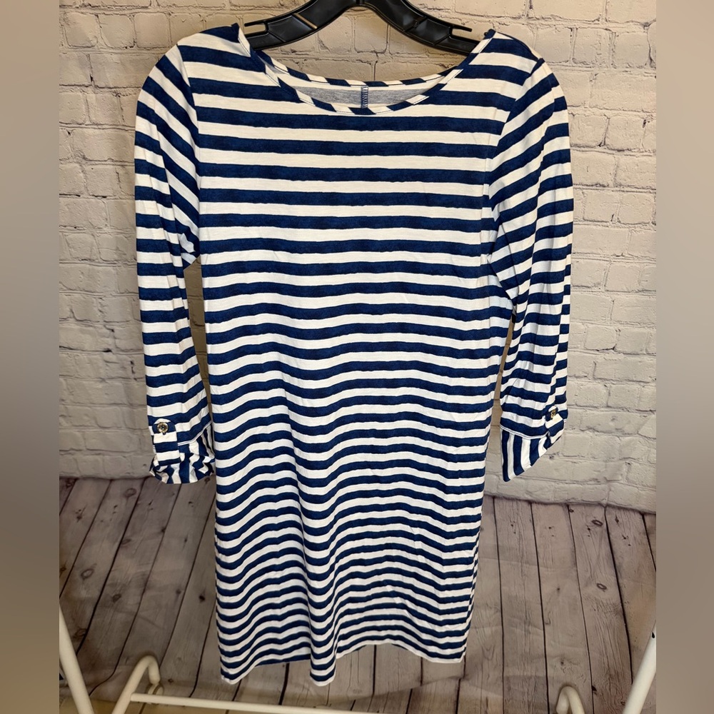 Lilly Pulitzer Navy and White Striped Dress